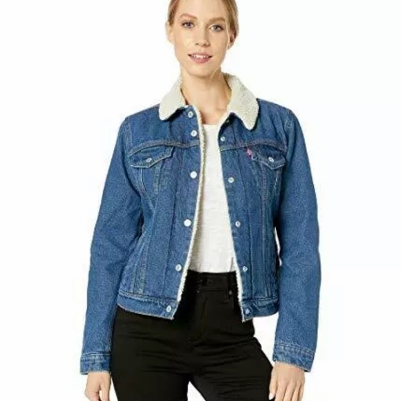 Levi's Jackets & Blazers - Levi's Original Sherpa Denim Jacket Medium Wash